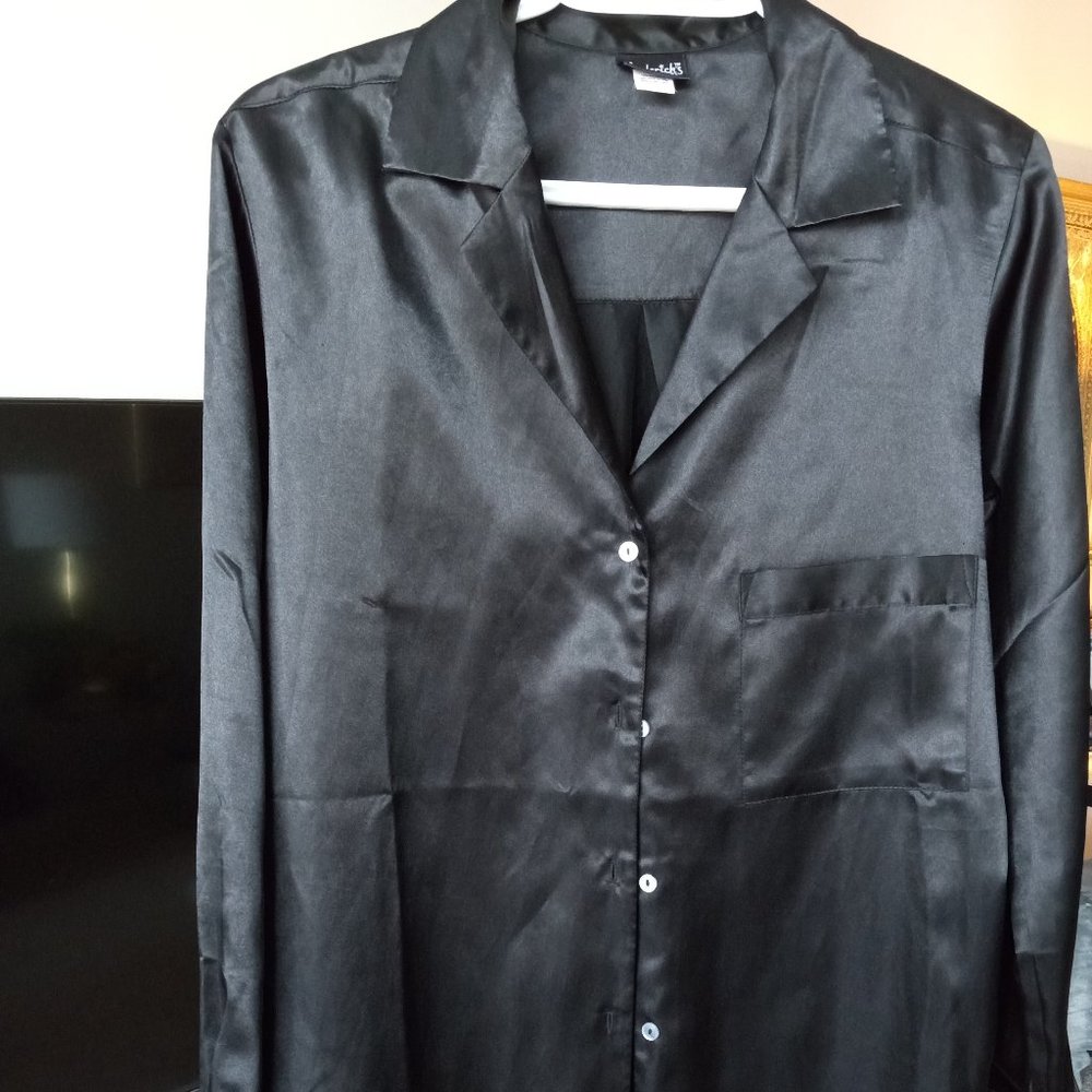 FREDERICKS OF HOLLYWOOD SATIN TOP MEDIUM